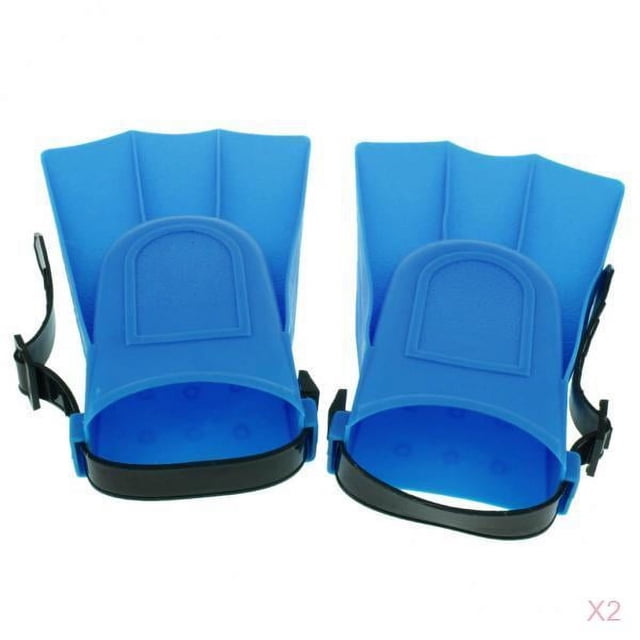 Aletas de piezaza Para 2 Aletas De Natación Unisex Para Esnórquel Azul