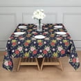 thumbnail image 3 of Pioneer Flower Floral Print Pattern Square Tablecloth, Waterproof Wipeable Spillproof Washable Table Cover for Home Kitchen Party Decor, 52"x52", 3 of 6
