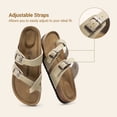 thumbnail image 5 of DREAM PAIRS Women's Cork Style Slides Comfortable Arch Support Sandals with ArchFrame Dual Midsole Suede Insole Slip-on Flat Sandals, 5 of 7