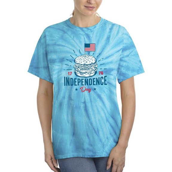 Independence Day Burger Tie Dye Cyclone Women -Image by Shutterstock, Female Large