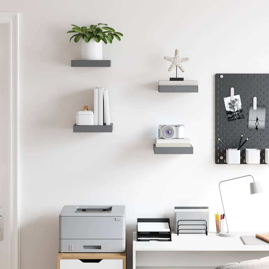 vidaXL Wall Shelf Floating Shelf Wall Mounted Display Shelf for Photo Frame