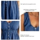 thumbnail image 5 of Vestido de mujer con cuello en V, sin mangas, camiseta sin mangas, línea A, cintura alta elástica para oficina en casa, 5 of 6
