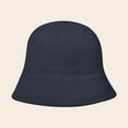 thumbnail image 5 of Womens Knit Buckle Hat Braided Floppy Winter Warm Fisherman Foldable Sun Bowler Hat Navy, 5 of 5