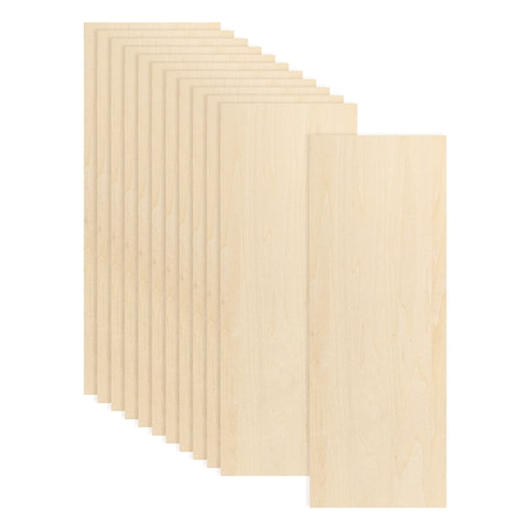 Uxcell 12Pcs Basswood Sheets 12 x 4 x 1/8 Inch Plywood Wood Panels Lightweight/Durable for Painting, Dollhouse, Aircraft Model