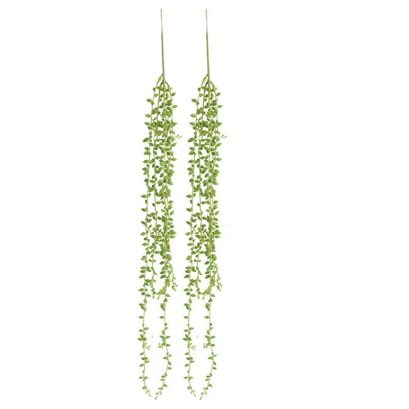 Darzheoy 2pcs Artificial Succulents Hanging Plants, Fake Hanging Vine Plant for Wedding Party Home Garden Wall Decor, Artificial Hanging Plants for Greenery Decor, Wall Plant