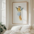 thumbnail image 6 of Giraffe, Jungle Animals, Safari Animals, Bubble Gum, Blue Flowers, Boy Nursery - Illustration Watercolor Animal Floral Whimsical Unframed Wall Art Print 9 x 12 inches, 6 of 13