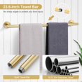 thumbnail image 2 of Set de accesorios de baño TQKAG en oro cepillado, 5 piezas, 2 of 8