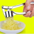 thumbnail image 1 of WIFKLSIIPG Stainless Steel Garlic Press Crusher Squeezer Masher Home Kitchen Mincer Tool(Silver), 1 of 9