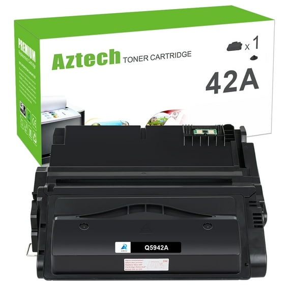 AAZTECH 1-Pack Compatible Toner Cartridge for HP Q5942A 42A Printer Ink (Black)