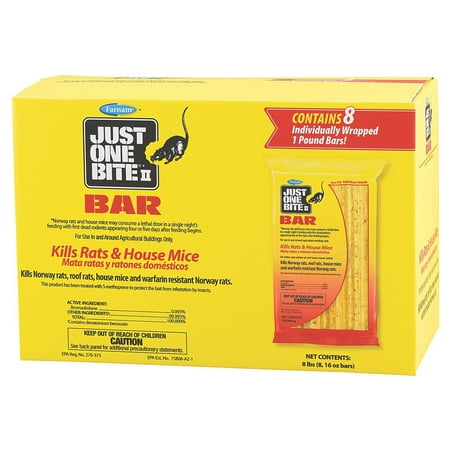 Farnam Just One Bite II Bars Box (Best Outdoor Rat Poison)