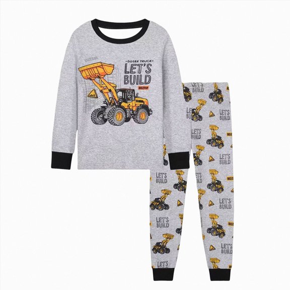 TOWED22 Toddler Kids Pajamas 2pcs Long Sleeves Pjs Sets Print PJs for Boys Girls Fall Winter Sleepwear 3 6 9 12 18 24 Months 2 3 4 5 6 7 8 9 Years(Yellow,2-3 Y)