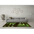thumbnail image 3 of Ahgly Company Indoor Rectangle Abstract Green Modern Area Rugs, 8' x 12', 3 of 4