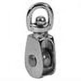 thumbnail image 2 of 1-1/4" Nickel Swivel Eye Single Sheave Pulley Campbell Rope Pulleys T7655022, 2 of 2