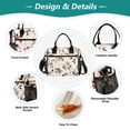 thumbnail image 3 of FORMRS Insulated Lunch Bag for Work School Unisex Large Capacity Cooler with Shoulder Strap, Floral Plaid, 3 of 6