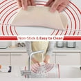 thumbnail image 4 of RUseeN Silicone Baking Mat Non Slip Pastry Mat with Measurement Non Stick BPA Free Baking Mat Sheet for Rolling Dough Counter Cookies Pie, 24 x 16 Inches Red, 4 of 7