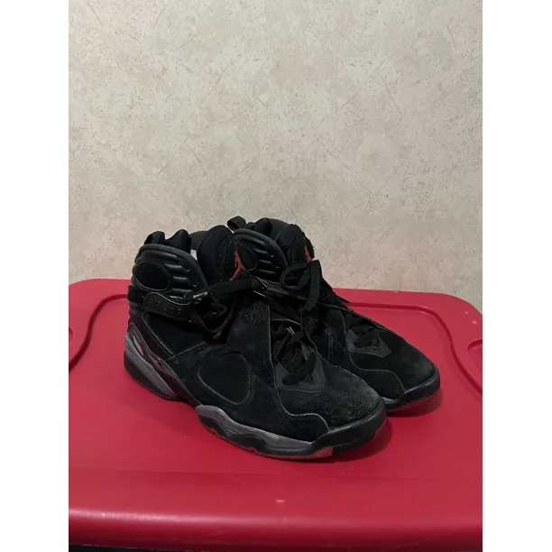 Ni - ke Ni - ke Mens Air Jordan 8 305381-022 Black Shoes Sneakers Size 8 *read description*