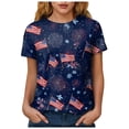 thumbnail image 6 of CAICJ98 Womens 250th Anniversary Shirt Vintage American Flag Independence Day 250 Anniversary Womens Tshirts (Navy,XL), 6 of 8