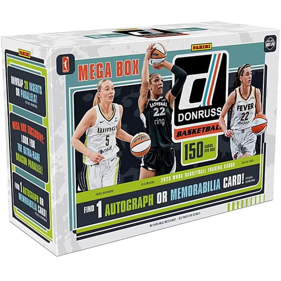 WNBA Panini 2025 Donruss Basketball Trading Card MEGA Box (10 Packs, Dragon Parallels!)