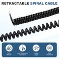 thumbnail image 3 of Uxcell cable retráctil en espiral de 5 pies 20AWG, 300V 105℃, cable de alimentación de 3 conductores, extensión de resorte de alta presión y alta temperatura para equipos portátiles y móviles, 3 of 6