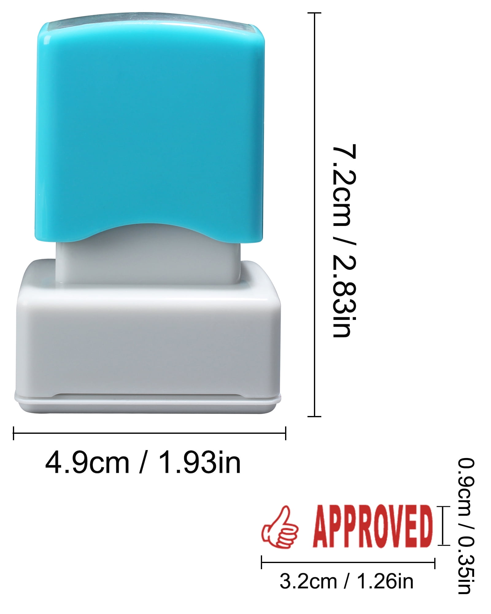 WAFJAMF Approved Stamp–Pre-Inked Rubber Stamp Red Ink Office Stamp Message Stamp-Medium