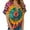 B257 Multicolor womens summer tops clearance under $5, variant on Summer Savings Deals Wuchoa Women Shirt Summer Basic Tops Dressy Casual Button Down Lapel V Neck Roll Short Sleeve Rainbow Tie Dye Vacation Outfits Tee Shirts 2025 Vacation White Shirt Clothes