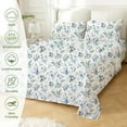 thumbnail image 3 of Floral Queen Sheets Soft Breathable Microfiber Vintage Printed Bed Sheet Set Deep Pocket Fitted Sheet Included Flower Pattern, 3 of 7