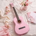 thumbnail image 3 of Ktaxon 30in Beginner Round Acoustic Guitar Starter Kit with Bag, Tuner, Extra Strings, Light Pink, 3 of 16