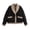 Black, variant on Women's Long Sleeve Fleece Top Soft Coats Snow Vintage Winter Spring Sherpa Button Drop Shoulder Outerwear Beige Large