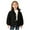 Black, variant on Kids' Corduroy Puffer Jacket Boys Girls Stand-Up Collar Full Zip Padded Coat Pocketed Warm Winter Outerwear 1-7Y