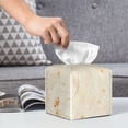 thumbnail image 6 of Gukieu Pita Tortilla Print Leather Tissue Box, PVC Waterproof Velcro Opening and Closing Square Tissue Box Holder, Suitable for Home and Office Decoration, 6 of 7