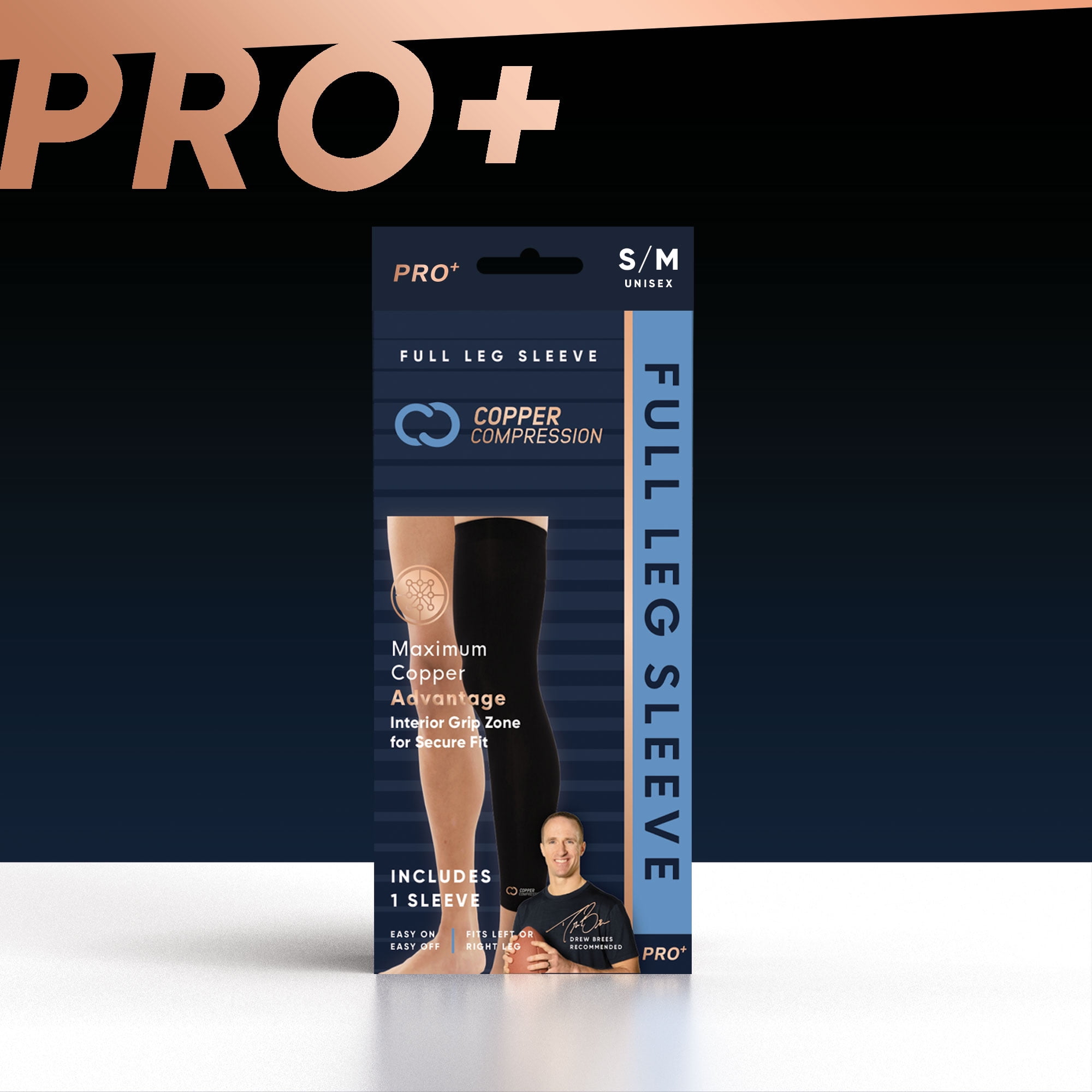 Copper Compression Pro+ Performance Leg Sleeve S-m: Targeted Compression for Pain Relief and Peak Performance