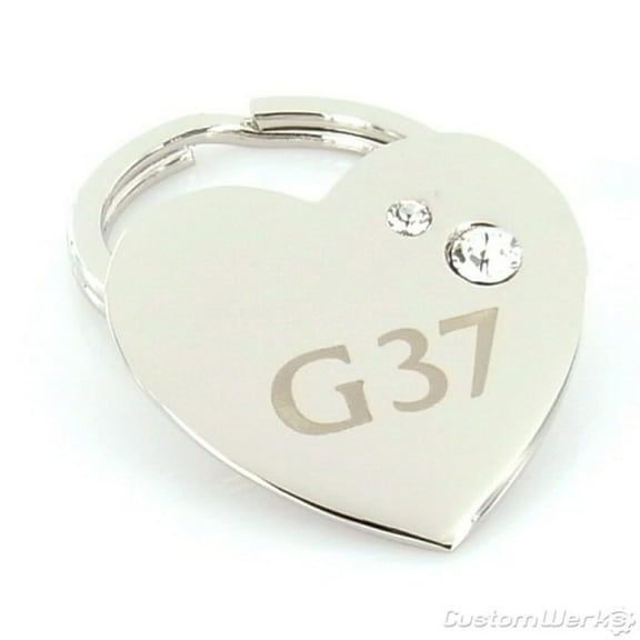 Infiniti G37 Heart Shape Keychain (Chrome)