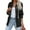 Black, variant on Langwyqu Spring Fall Women Turn-Down Collar Casual Jacket Zipper Coat With Pocket