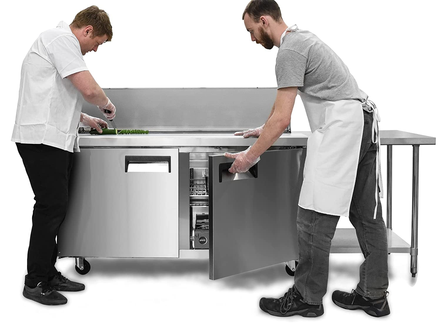 FSE MRSL-2D/60 60" Two-Door Refrigerated Commercial Salad/Sandwich Prep Table, 15 Cubic Feet, Stainless Steel, 115 v