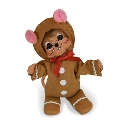 Annalee Dolls 2019 Christmas 6in Wannabe a Gingerbread Man Mouse Plush New w