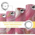 thumbnail image 6 of Pink Marble Blackout Curtains for Bedroom/Living Room, Thermal Insulated Kitchen Curtains, Modern Ink Painting Abstract Golden Grommet Darkening Window Treatment Drapes 42"x63"x2, 6 of 8