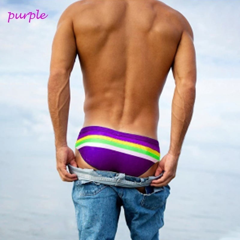 mens rainbow swim briefs