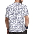 thumbnail image 2 of Wukai World Travel2 Print Men's Short-Sleeved Mesh T-Shirt,Quick-Dry Short Sleeve Workout T-Shirt-Small, 2 of 8