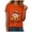 Orange, variant on Halloween Shirt for Women Pumpkin Ghost Short Sleeve Fall, Fashion Print T Shirt Round Neck Tee Printing Loose Top, Orange XXXL