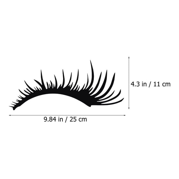 BESTOYARD 1 Pair Car Light Eye Lashes Stickers Black PET for Stylish Design