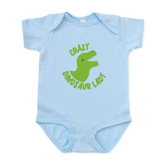 CafePress - Crazy Dinosaur Lady Body Suit - Baby Light Bodysuit, Size Newborn - 24 Months