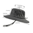 thumbnail image 3 of iHPH7 Fishing Hat for Men Sun Hat Wide Brim Hat Sun Protection Hat Camo Hat for Men, Black One Size, 3 of 4