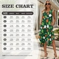 thumbnail image 7 of FUIALDOLG Green Leaf Dress for Women St Patrick Day Costume Lady Crew Neck Sleeveless Dress Irregular Hem Pleated Swing A Line Sundress for Party,2XL, 7 of 7