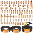 thumbnail image 1 of Kit de conexiones para línea de aire CheeMuii, 100 piezas, latón DOT, manguera de 15 m, 1 of 9