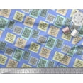 thumbnail image 2 of Soimoi Blue Poly Georgette Fabric Motivational Quotes Text Print Fabric by the Yard 52 Inch Wide, 2 of 3