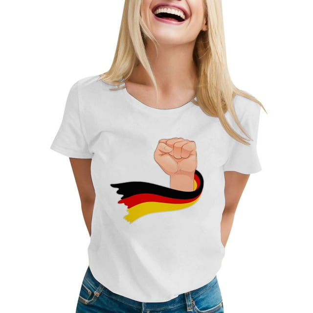 TSADFHJI Chandail en Molleton Col Rond Femme Graphique Mode Décontractée Manches Courtes Col Rond T-Shirt Imprimé Ample m Blanc