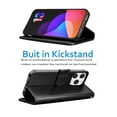 thumbnail image 3 of iPhone 13 Pro Case, iPhone 13 Pro Wallet Case, iPhone 13 Pro PU Leather Case, Njjex [Kickstand] Luxury PU Leather Wallet Case Flip Folio Cover [Card Slots] [Wrist Strap] -Black, 3 of 8