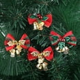 thumbnail image 6 of chaungfeng Christmas Bow Bell Pendant, Christmas Bells with Hanging Ring, Hanging Door Rustic Ornaments for Tree Garland Doors Fireplace Porch Yard Home Decorations, 6 of 7