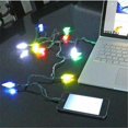 thumbnail image 1 of Christmas Light Phone Charger Cord USB and Bulb Charging Cable 50in 10 LED Multicolor Lightning Connector Compatible with Android Phone(1PCS), 1 of 6
