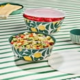 thumbnail image 2 of Mainstays by Becky G. & Alejandra Bamboo Melamine 4-Piece Serve Bowl Set, Lemon & Green, 2 of 10